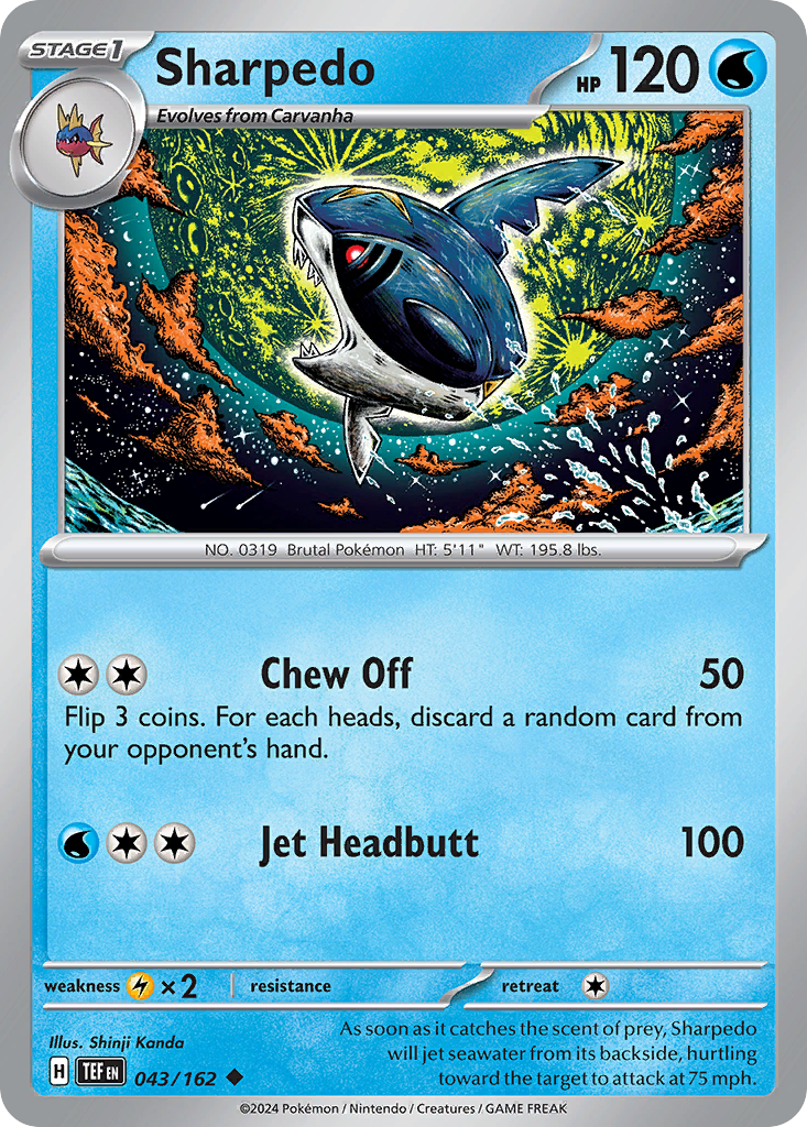 Sharpedo 043/162 Uncommon Temporal Forces