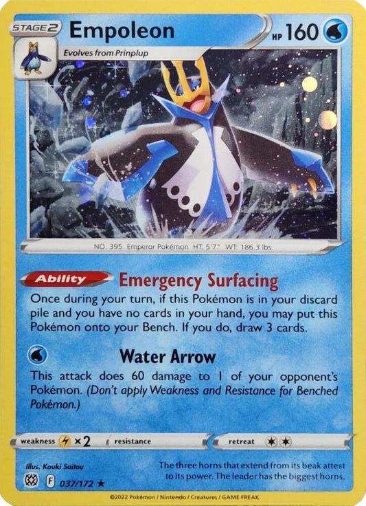 Empoleon - 037/172 (Cosmos Holo) 037/172 Holo Rare Miscellaneous Cards & Products Pokémon card