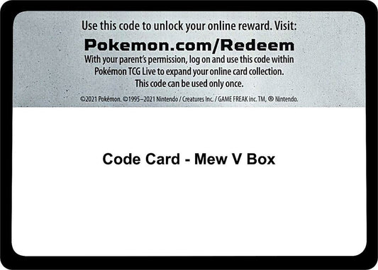 Code Card - Mew V Box - Code Card Miscellaneous Cards & Products