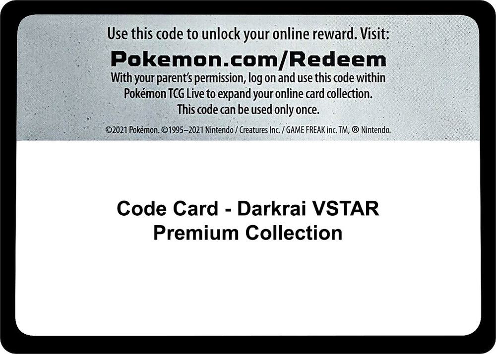 Code Card - Darkrai VSTAR Premium Collection - Code Card Miscellaneous Cards & Products