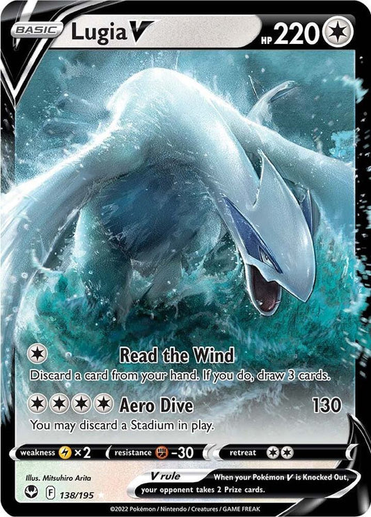 Lugia V 138/195 Ultra Rare Silver Tempest Pokémon card