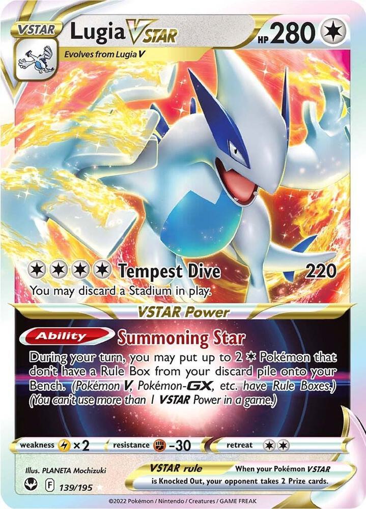 Lugia VSTAR 139/195 Ultra Rare Silver Tempest Pokémon card