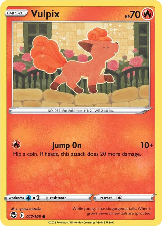 Vulpix 017/195 Common Silver Tempest Pokémon card