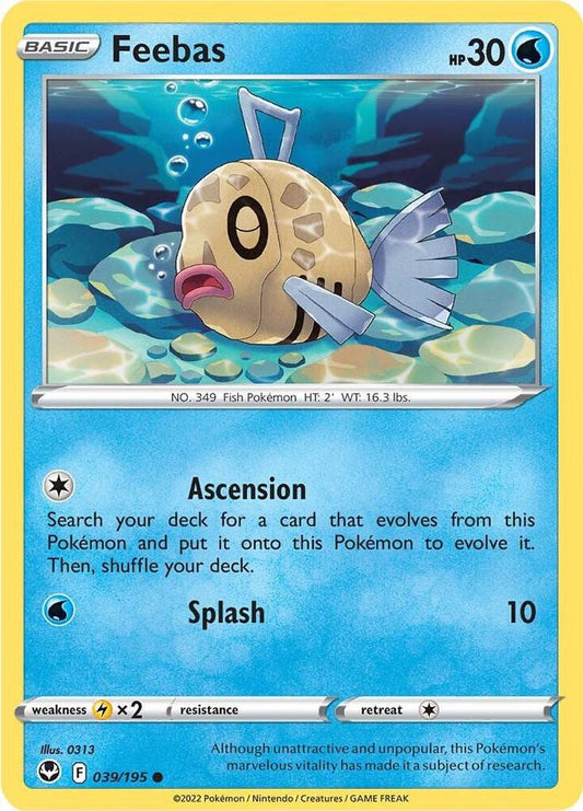 Feebas 039/195 Common Silver Tempest Pokémon card