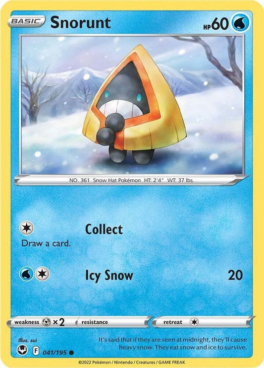 Snorunt 041/195 Common Silver Tempest Pokémon card