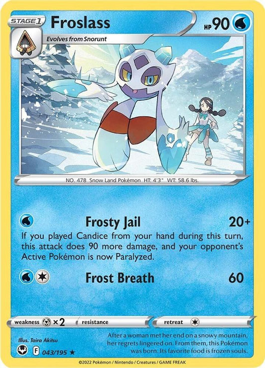 Froslass 043/195 Rare Silver Tempest Pokémon card