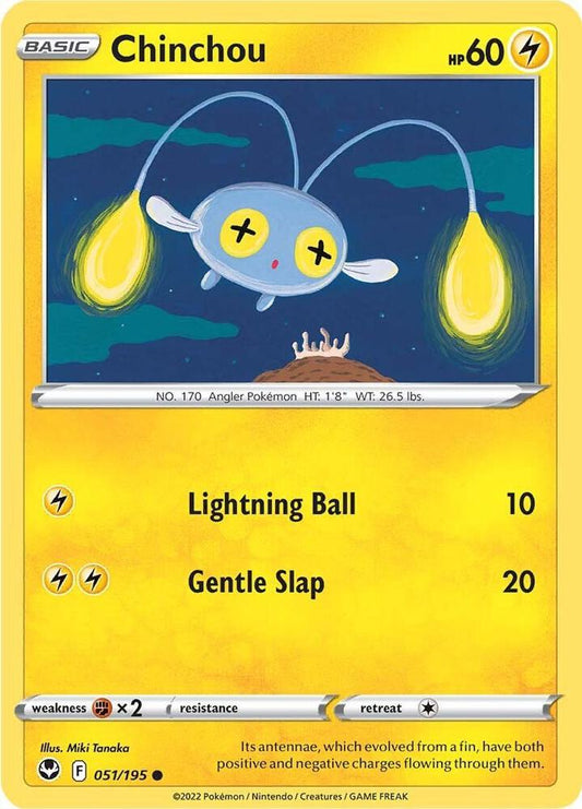 Chinchou 051/195 Common Silver Tempest Pokémon card
