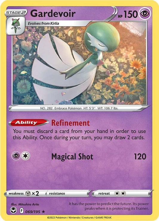 Gardevoir 069/195 Rare Silver Tempest Pokémon card