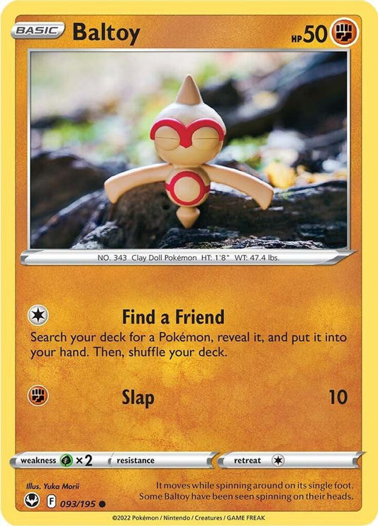 Baltoy 093/195 Common Silver Tempest Pokémon card