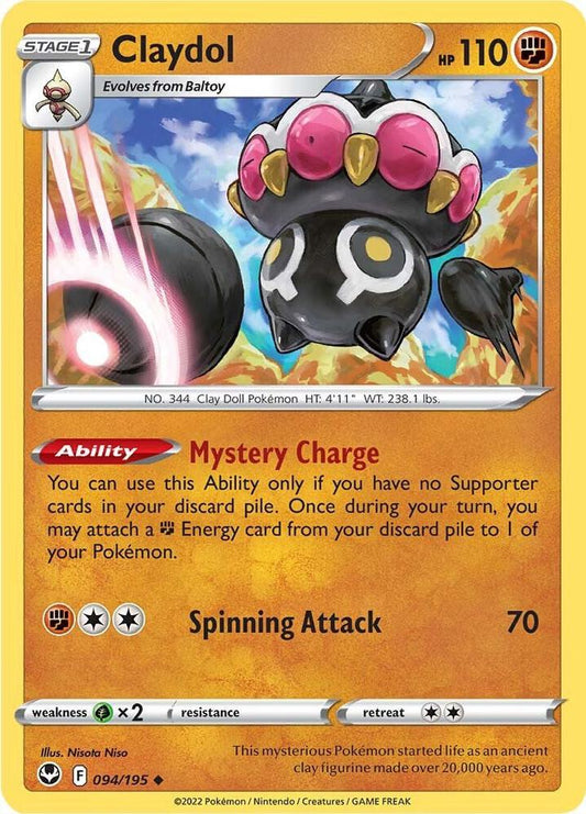 Claydol 094/195 Uncommon Silver Tempest Pokémon card