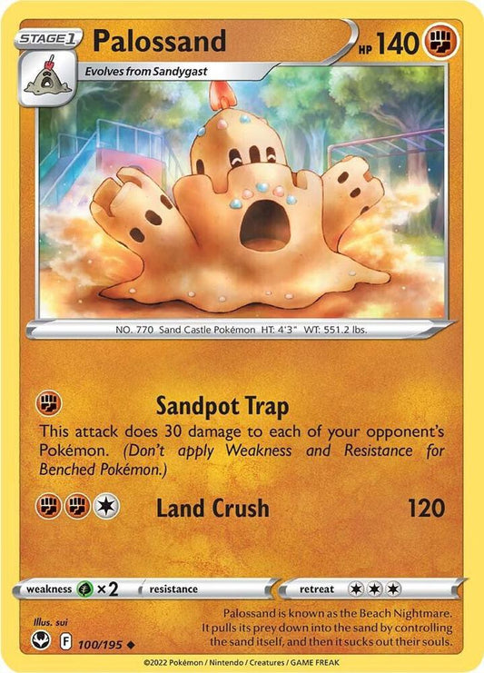 Palossand 100/195 Uncommon Silver Tempest Pokémon card