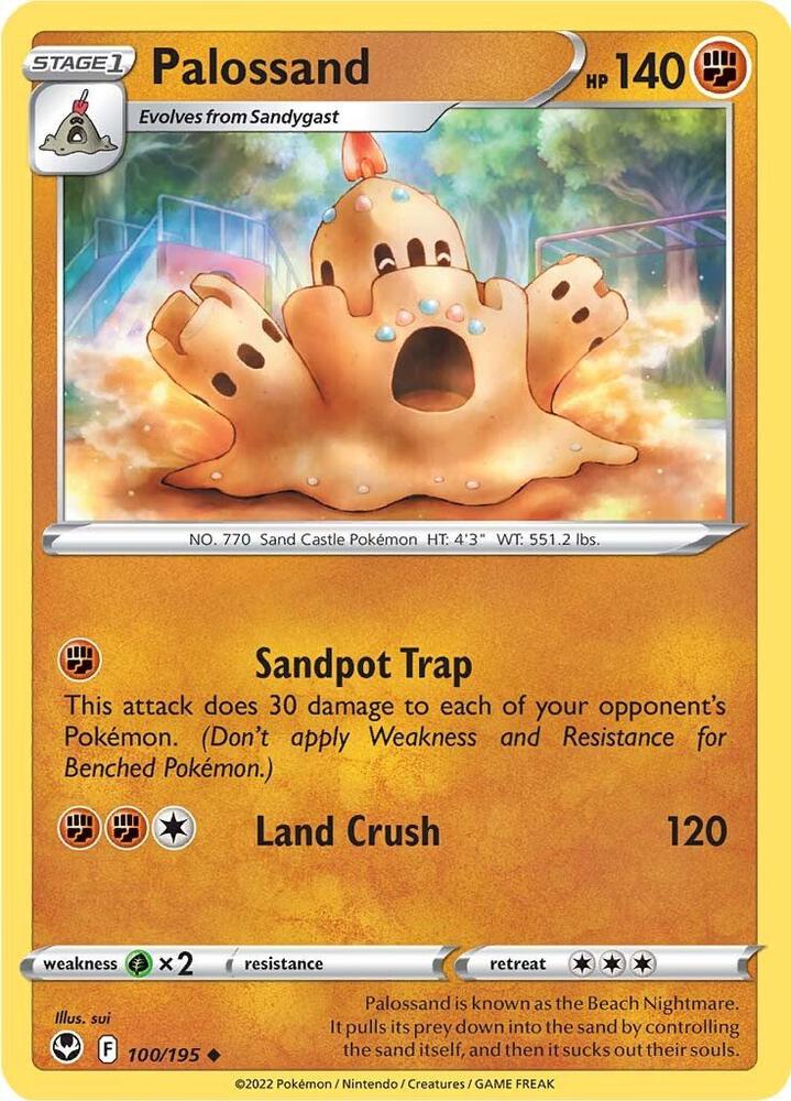 Palossand 100/195 Uncommon Silver Tempest Pokémon card