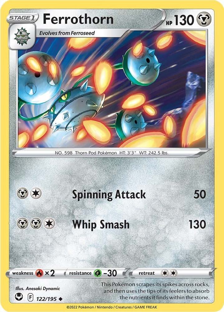 Ferrothorn 122/195 Uncommon Silver Tempest Pokémon card