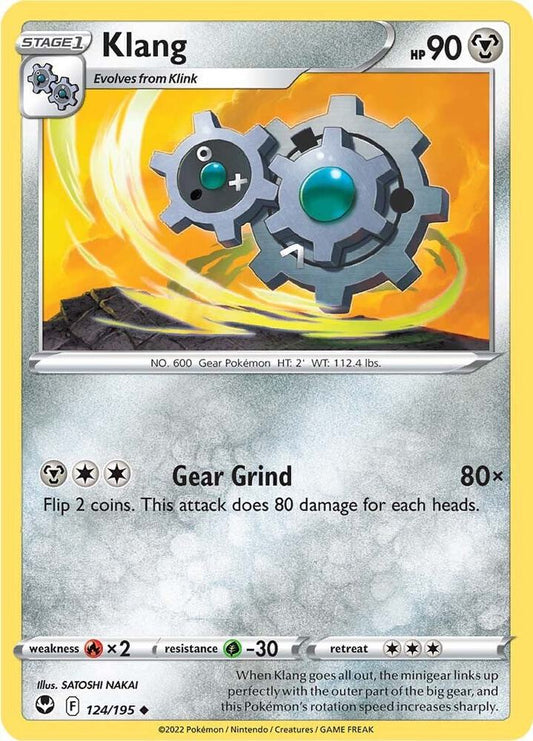 Klang 124/195 Uncommon Silver Tempest Pokémon card