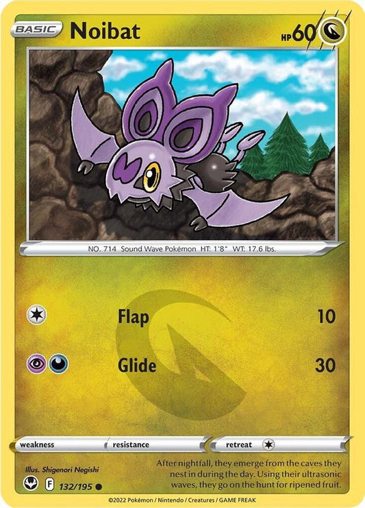 Noibat 132/195 Common Silver Tempest Pokémon card