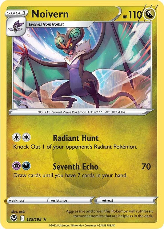 Noivern 133/195 Rare Silver Tempest Pokémon card