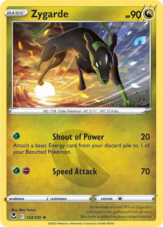 Zygarde 134/195 Rare Silver Tempest Pokémon card