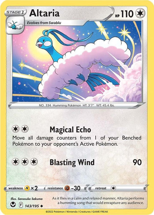 Altaria 143/195 Uncommon Silver Tempest Pokémon card