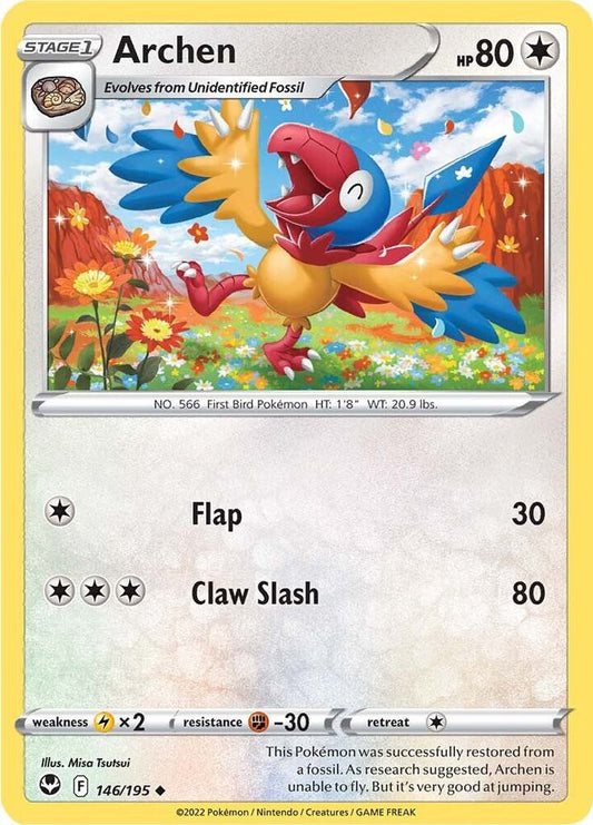 Archen 146/195 Uncommon Silver Tempest Pokémon card
