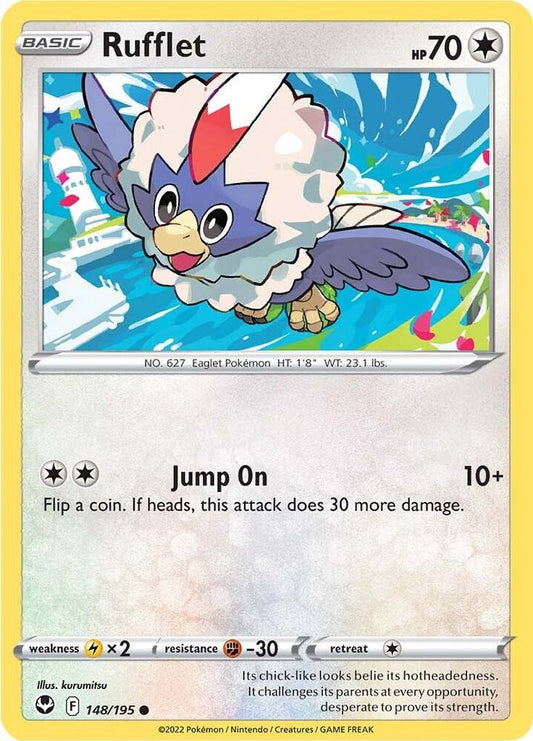 Rufflet 148/195 Common Silver Tempest Pokémon card