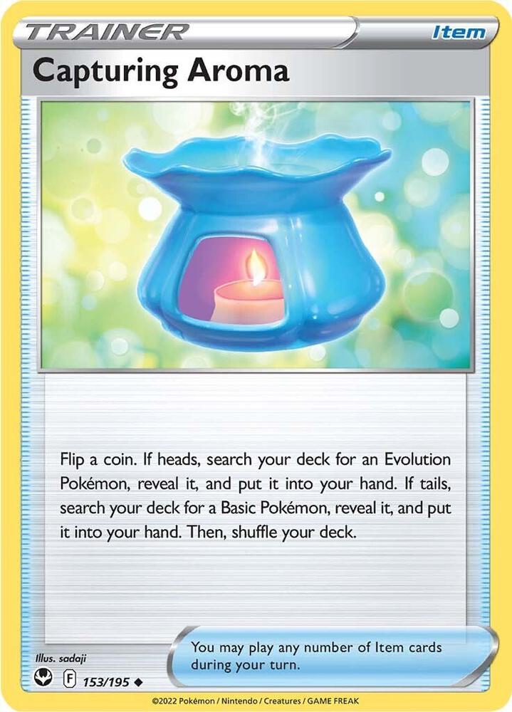 Capturing Aroma 153/195 Uncommon Silver Tempest Pokémon card