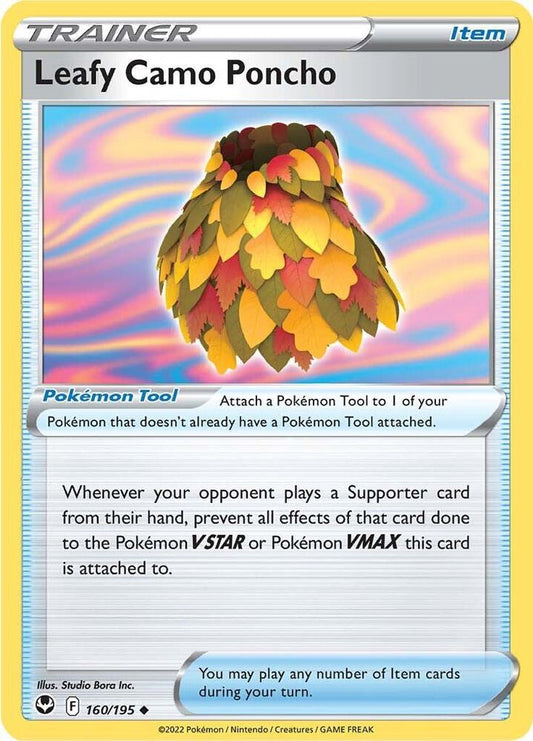 Leafy Camo Poncho 160/195 Uncommon Silver Tempest Pokémon card