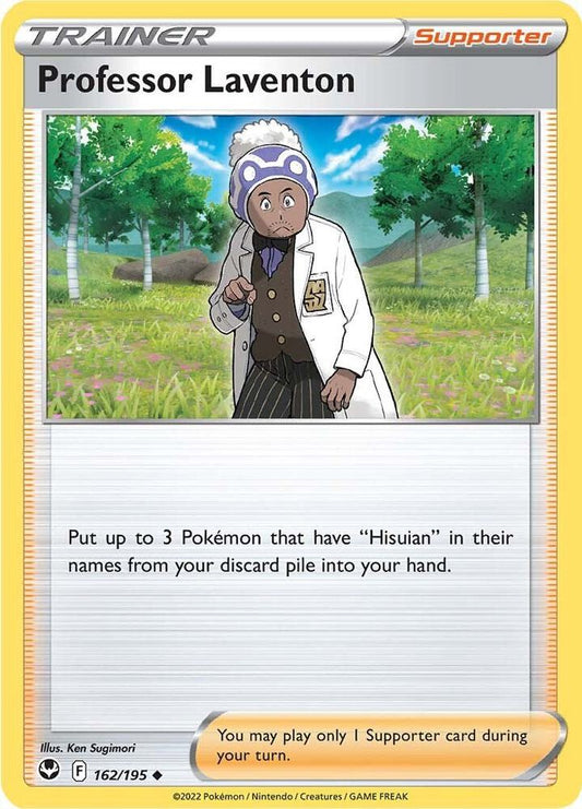 Professor Laventon 162/195 Uncommon Silver Tempest Pokémon card