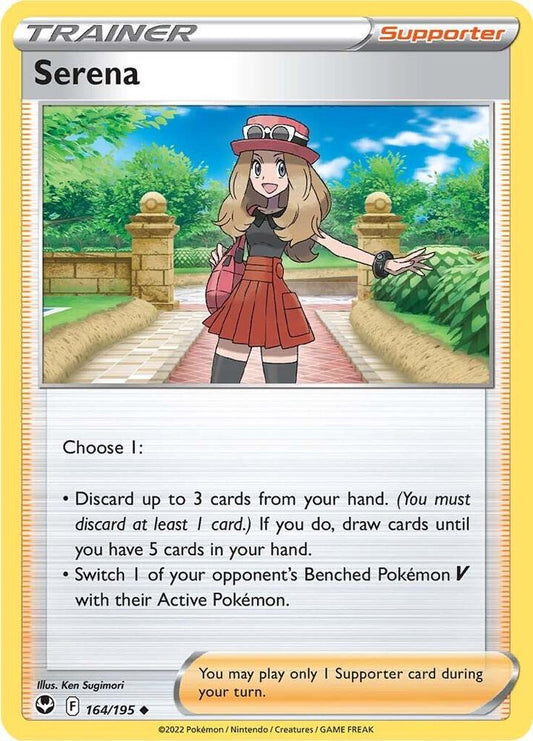 Serena 164/195 Uncommon Silver Tempest Pokémon card