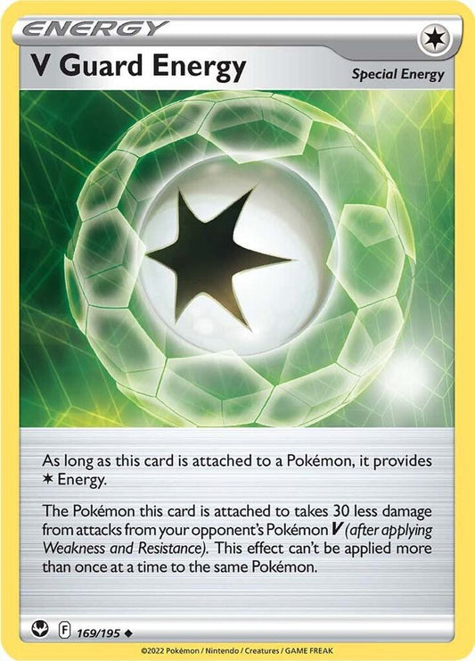 V Guard Energy 169/195 Uncommon Silver Tempest Pokémon card