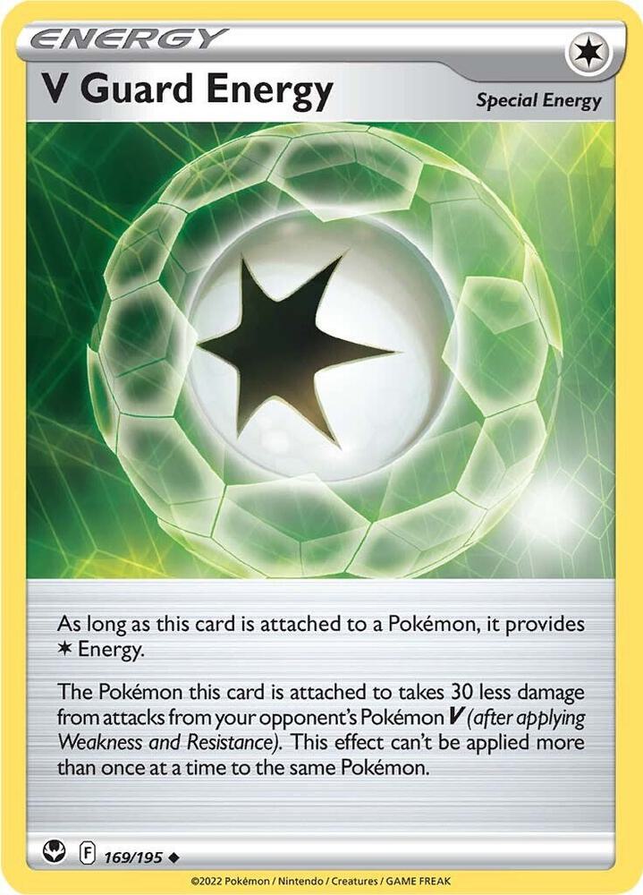 V Guard Energy 169/195 Uncommon Silver Tempest Pokémon card