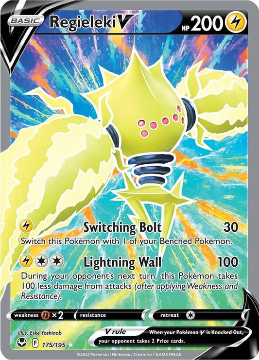 Regieleki V (Full Art) 175/195 Ultra Rare Silver Tempest Pokémon card
