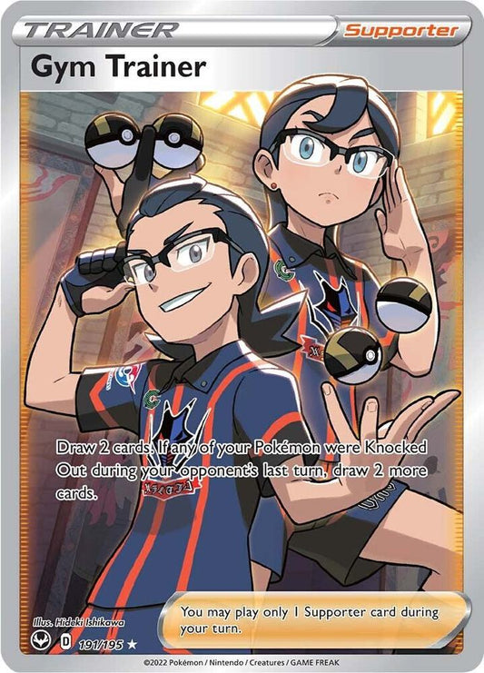 Gym Trainer (Full Art) 191/195 Ultra Rare Silver Tempest Pokémon card