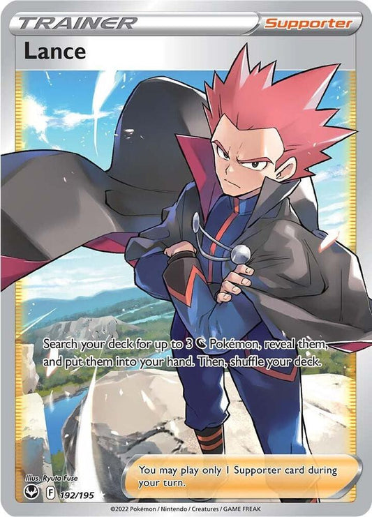 Lance (Full Art) 192/195 Ultra Rare Silver Tempest Pokémon card