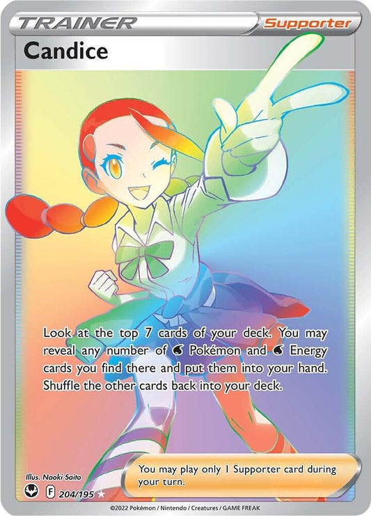 Candice (Secret) 204/195 Secret Rare Silver Tempest Pokémon card