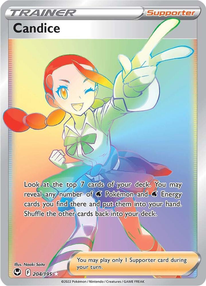 Candice (Secret) 204/195 Secret Rare Silver Tempest Pokémon card