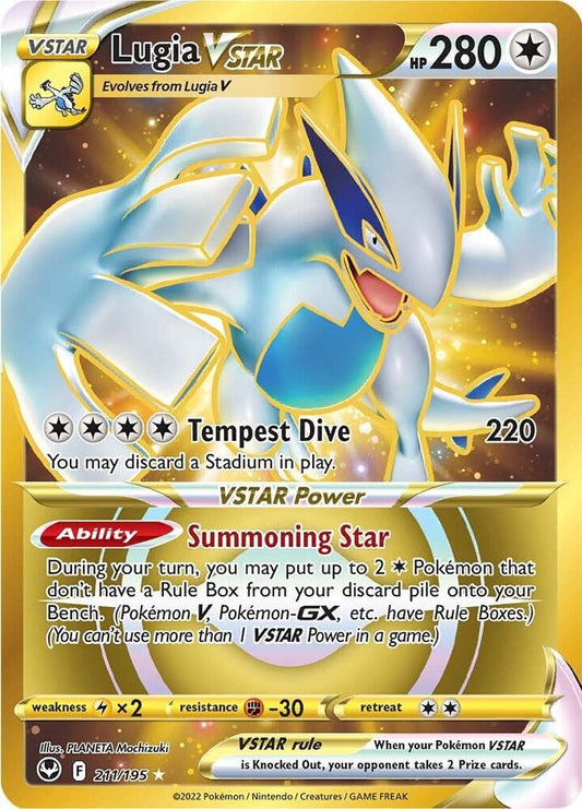Lugia VSTAR (Secret) (211) 211/195 Secret Rare Silver Tempest Pokémon card