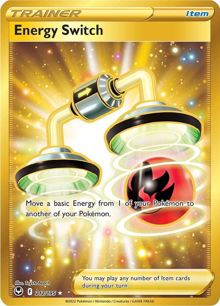 Energy Switch (Secret) 212/195 Secret Rare Silver Tempest Pokémon card