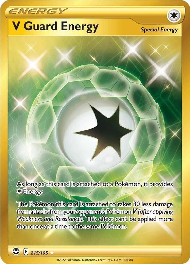 V Guard Energy (Secret) 215/195 Secret Rare Silver Tempest Pokémon card