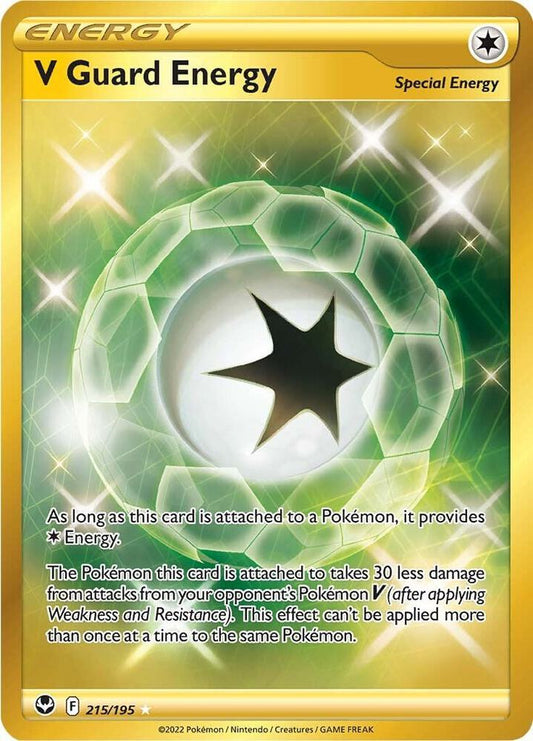 V Guard Energy (Secret) 215/195 Secret Rare Silver Tempest Pokémon card