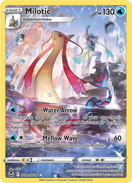 Milotic TG02/TG30 Ultra Rare Silver Tempest Trainer Gallery Pokémon card