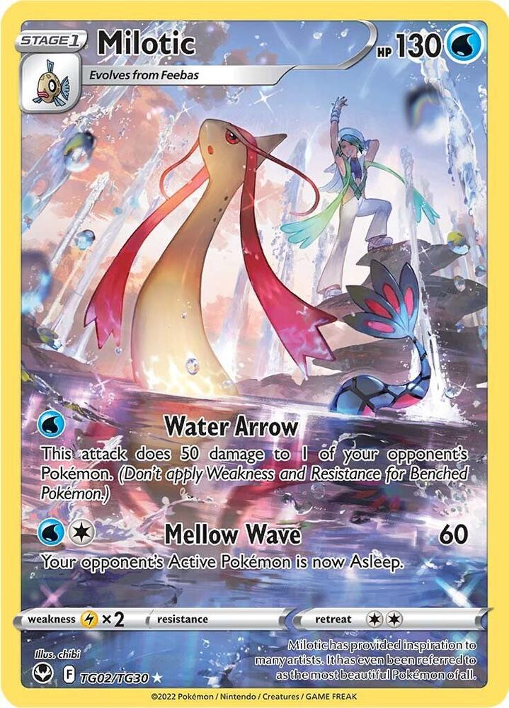 Milotic TG02/TG30 Ultra Rare Silver Tempest Trainer Gallery Pokémon card