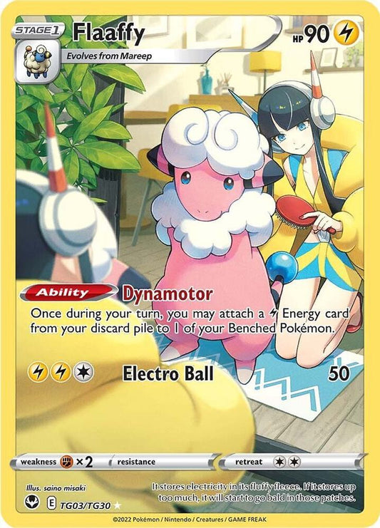 Flaaffy TG03/TG30 Ultra Rare Silver Tempest Trainer Gallery Pokémon card