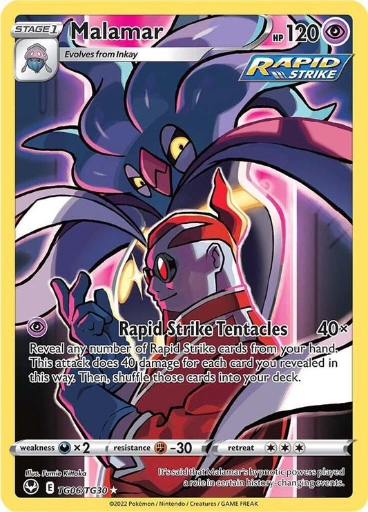 Malamar TG06/TG30 Ultra Rare Silver Tempest Trainer Gallery Pokémon card