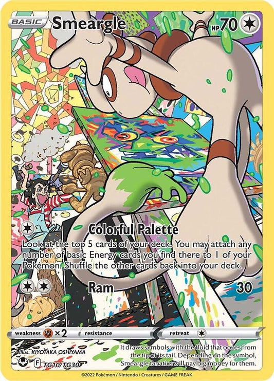 Smeargle TG10/TG30 Ultra Rare Silver Tempest Trainer Gallery Pokémon card