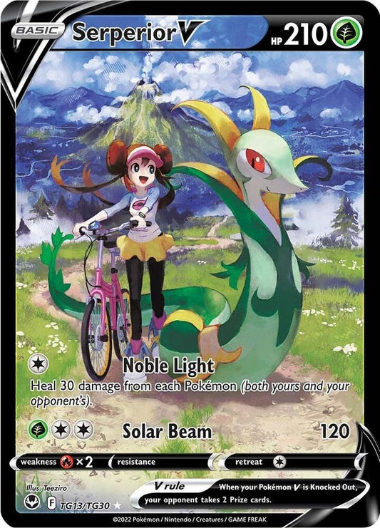Serperior V TG13/TG30 Ultra Rare Silver Tempest Trainer Gallery Pokémon card