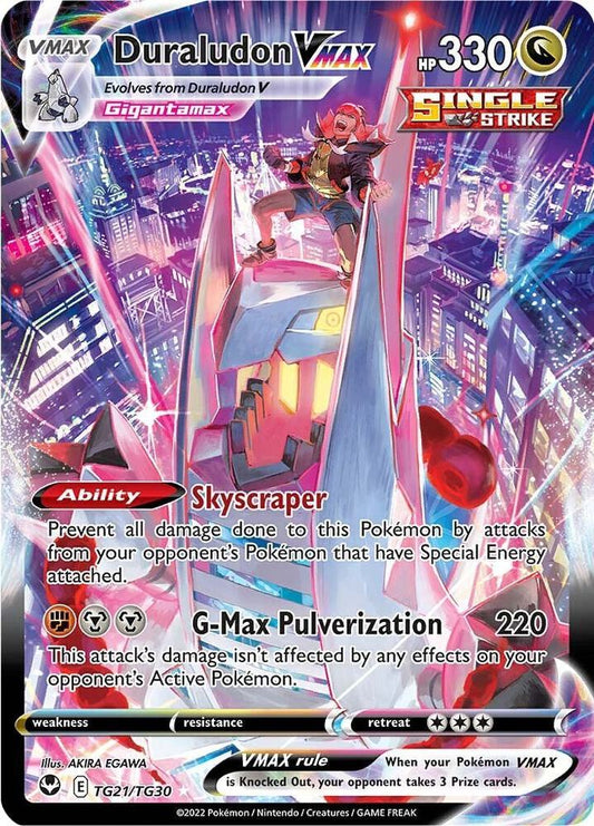 Duraludon VMAX TG21/TG30 Ultra Rare Silver Tempest Trainer Gallery Pokémon card