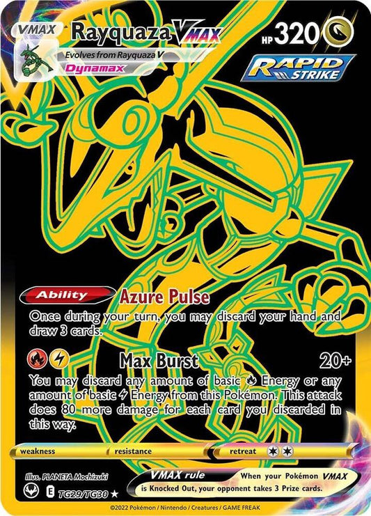 Rayquaza VMAX (Secret) TG29/TG30 Secret Rare Silver Tempest Trainer Gallery Pokémon card