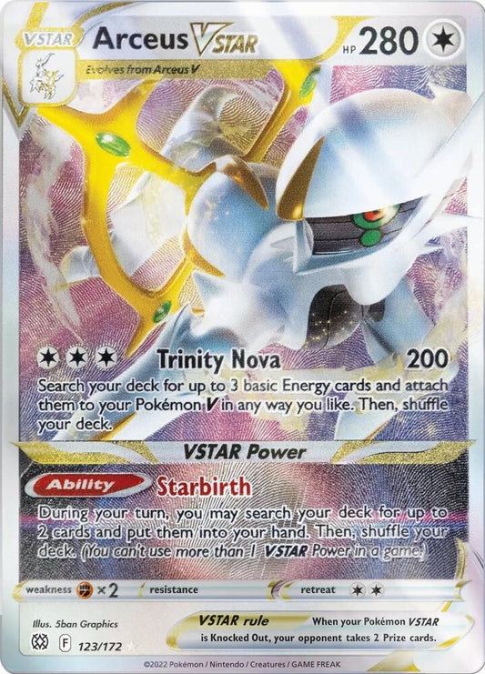 Arceus VSTAR - 123/172 (Metal Card) 123/172 Promo Miscellaneous Cards & Products Pokémon card