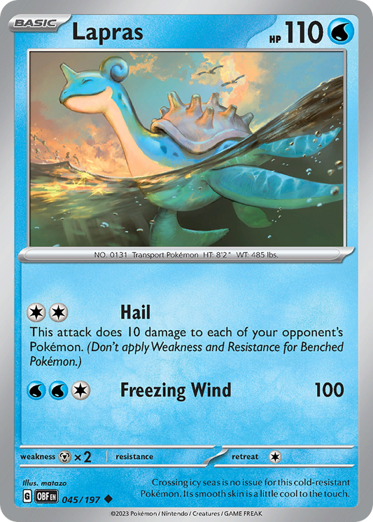 Lapras 045/197 Uncommon Obsidian Flames