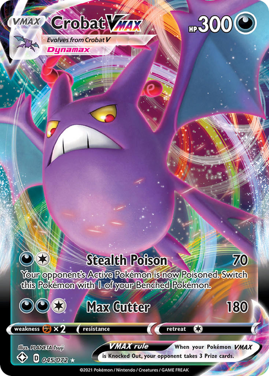 Crobat VMAX 045/072 Rare Holo VMAX Shining Fates